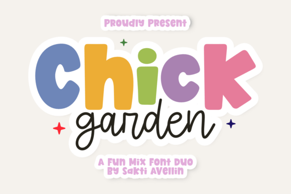 Chick Garden Duo: A Playful Display Font for Editorial Design