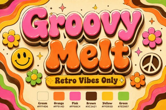 Groovy Melt: A Retro Display Font for Bold Campaigns