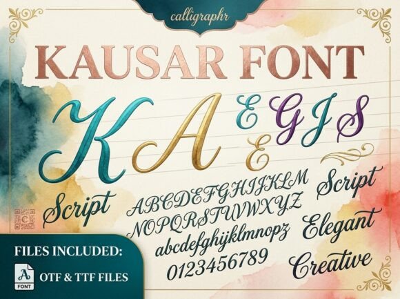Kausar: A Premium Display Font for Business Branding