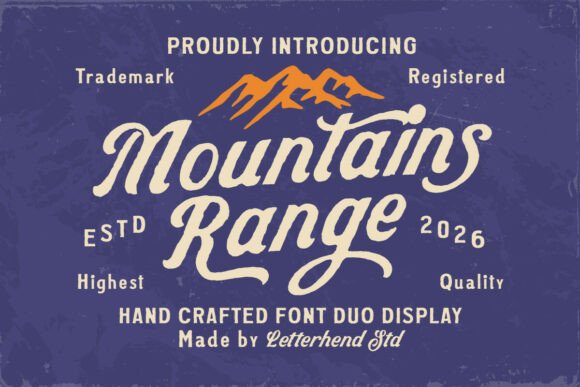 Mountains Range Duo: A Premium Display Font for Branding