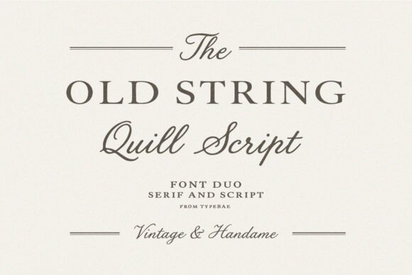 Old String: A Timeless Font Duo for Crafters