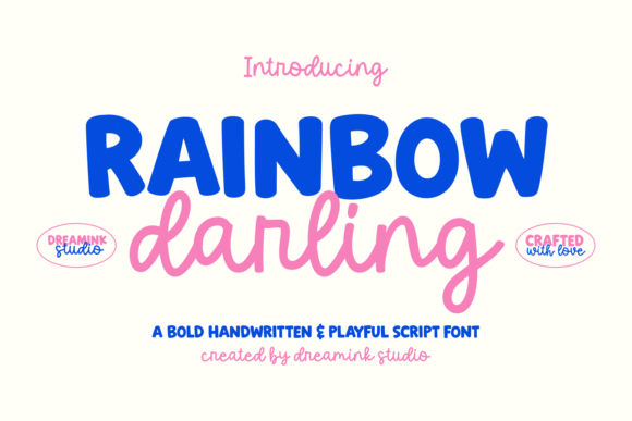 Rainbow Darling Duo: A Bold Font for Branding