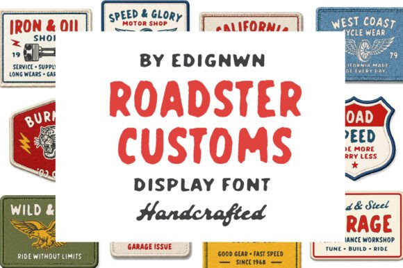 Roadster Customs: A Raw Garage Display Font for Branding