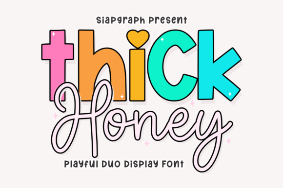 Thick Honey Duo: A Playful Display Font for Web Design